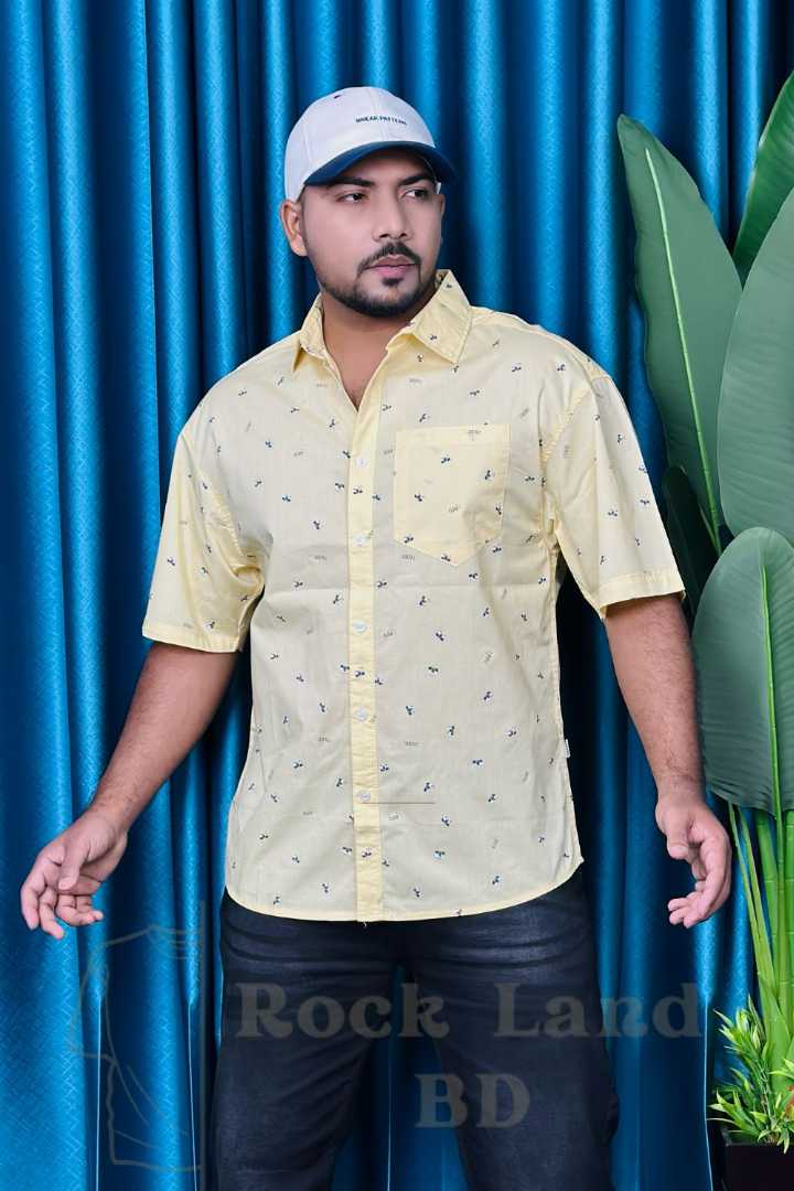 men drop shoulder shirt, half sleeve shirt bd, printed casual shirt men, stylish men shirt Bangladesh, premium men shirt BD, summer shirt for men, trendy half shirt, men fashion Bangladesh, casual we