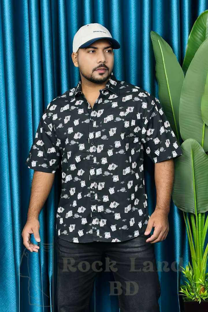 men drop shoulder shirt, half sleeve shirt bd, printed casual shirt men, stylish men shirt Bangladesh, premium men shirt BD, summer shirt for men, trendy half shirt, men fashion Bangladesh, casual we
