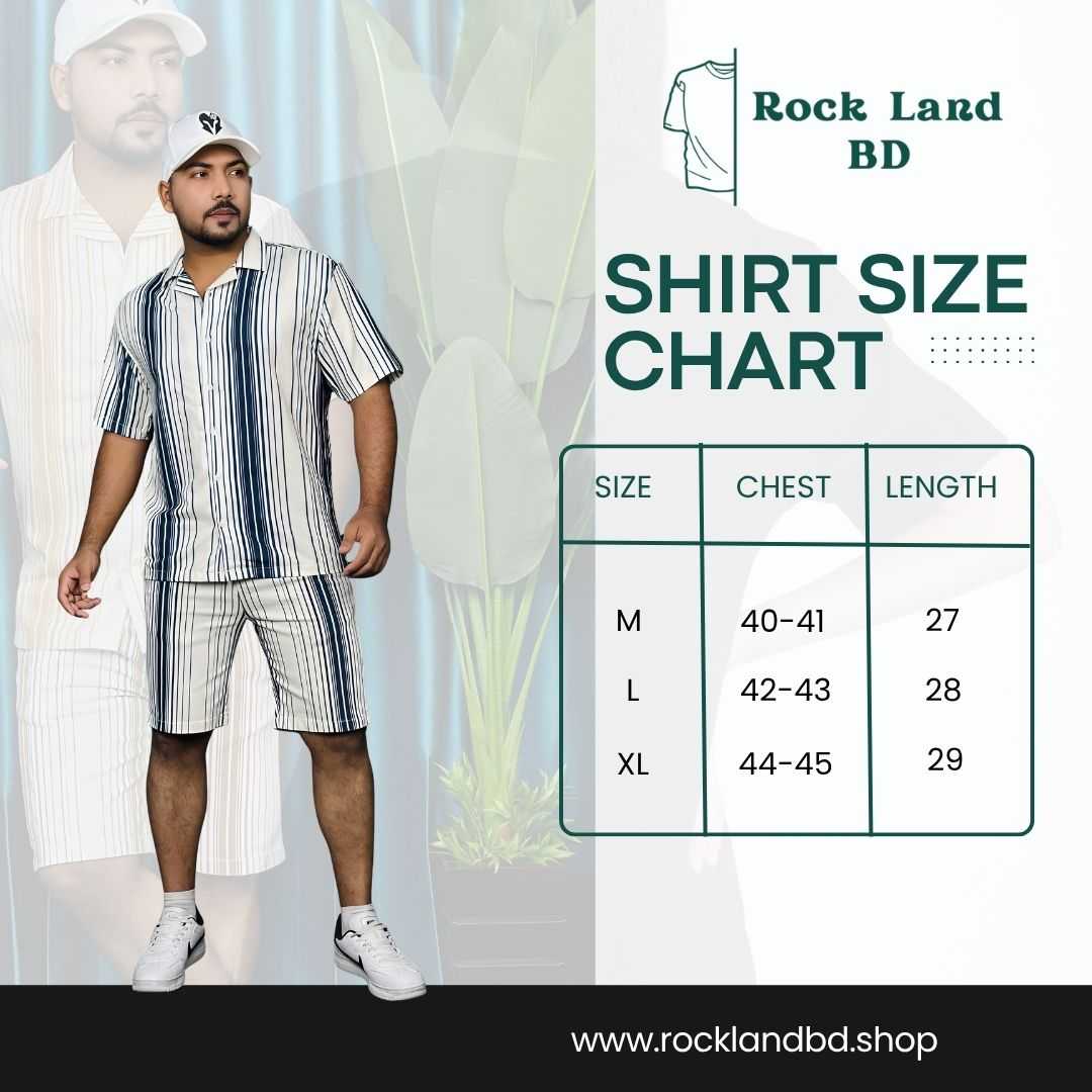 men co ord set bd, striped co ord set men, cuban collar shirt bd, men summer outfit bd, shirt and shorts set men, relaxed fit co ord set, men fashion bd, summer co ord set bangladesh, stylish men out