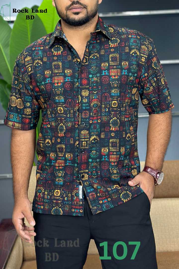 Luxury,Drop,Shoulder,Half,Sleeve,Shirt-HSDS-107