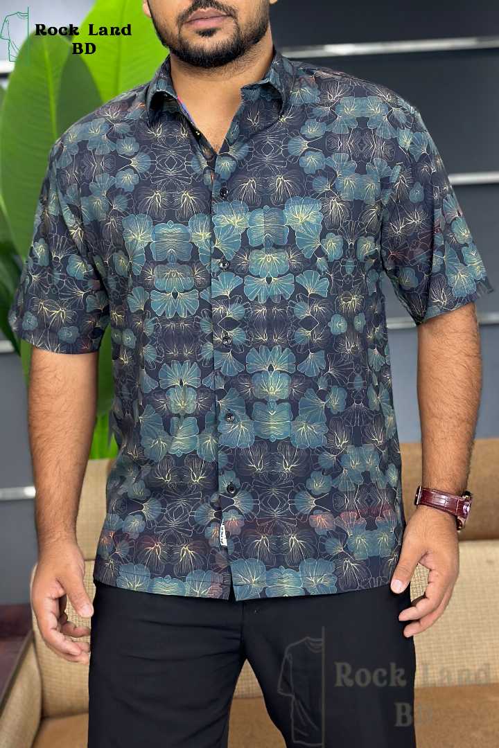 Luxury,Drop,Shoulder,Half,Sleeve,Shirt-HSDS-108