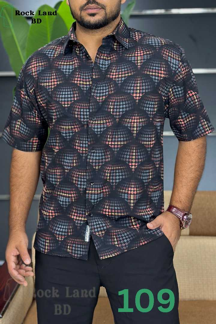 Luxury,Drop,Shoulder,Half,Sleeve,Shirt-HSDS-109